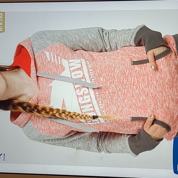 Gongshow Pink Grey Hockey Hoodie Cotton Sweater Bunnyhug M - Picture 7 of 10